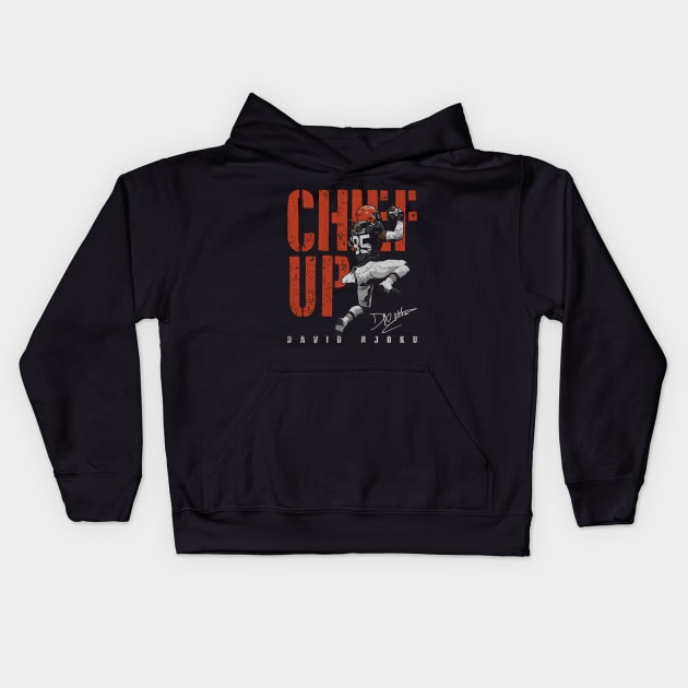 David Njoku Cleveland Chief Up Kids Hoodie by ClarityMacaws